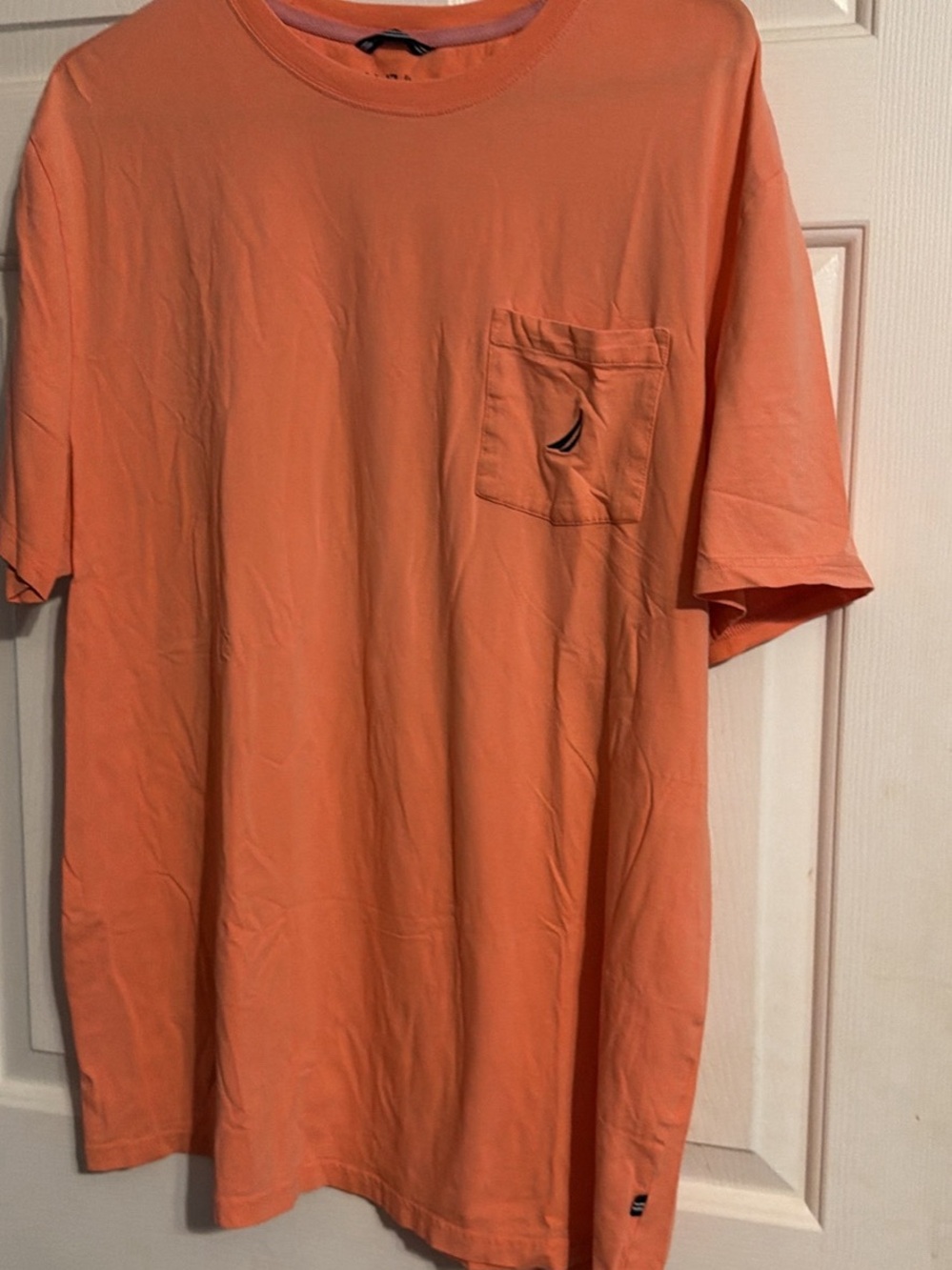 Nautica Men's Short-Sleeve Pocket Tee in Coral